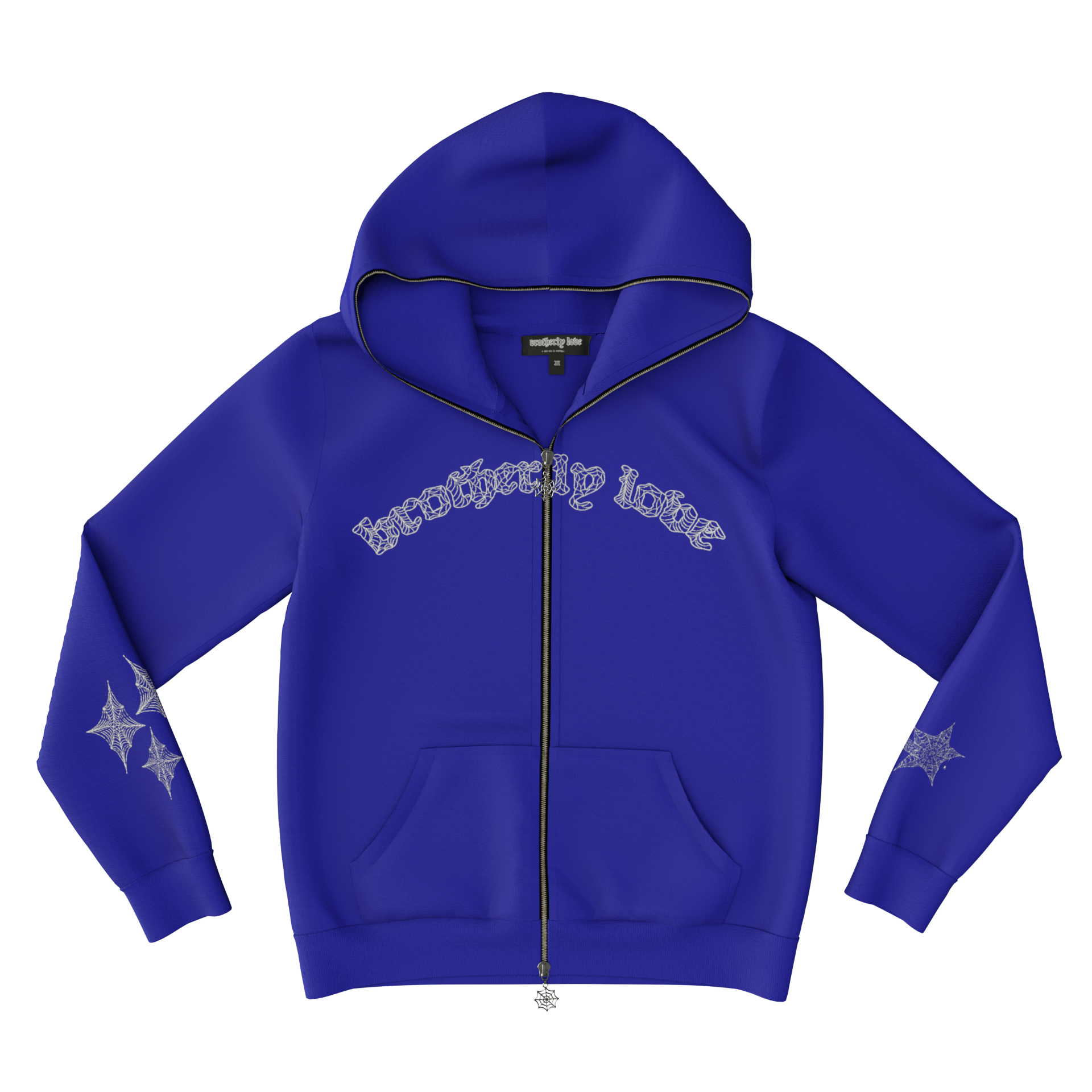 Webstar Full Zip Hoodie - Blue/White