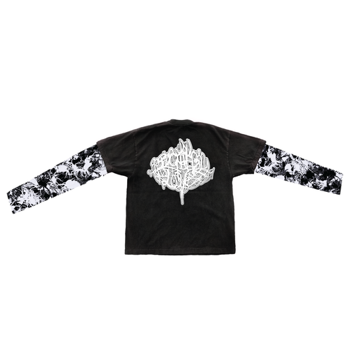 BL Overlapping Divinity Tee with Camo Mesh Sleeves