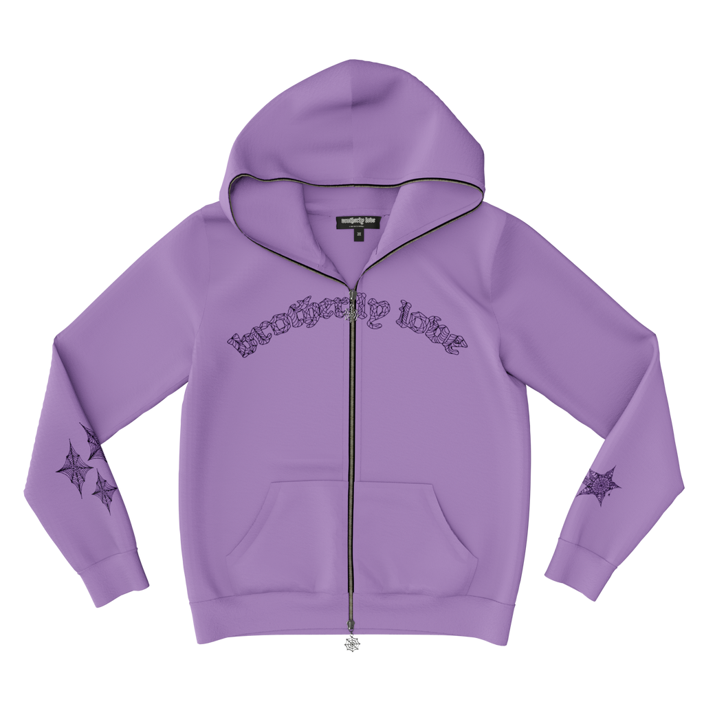 Webstar Full Zip Hoodie - Purple/Black