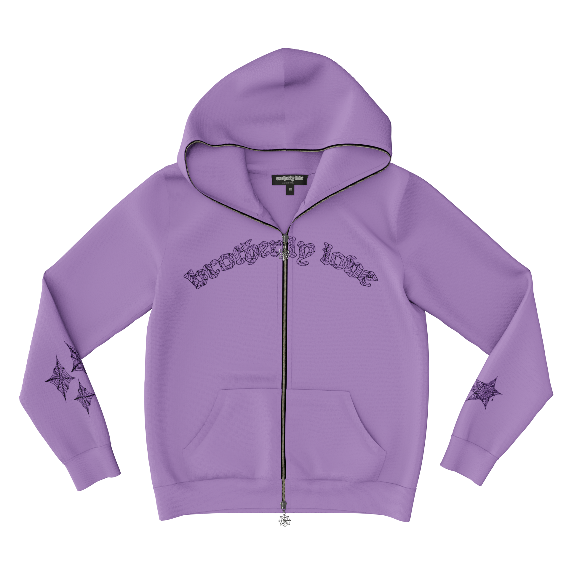 Webstar Full Zip Hoodie - Purple/Black