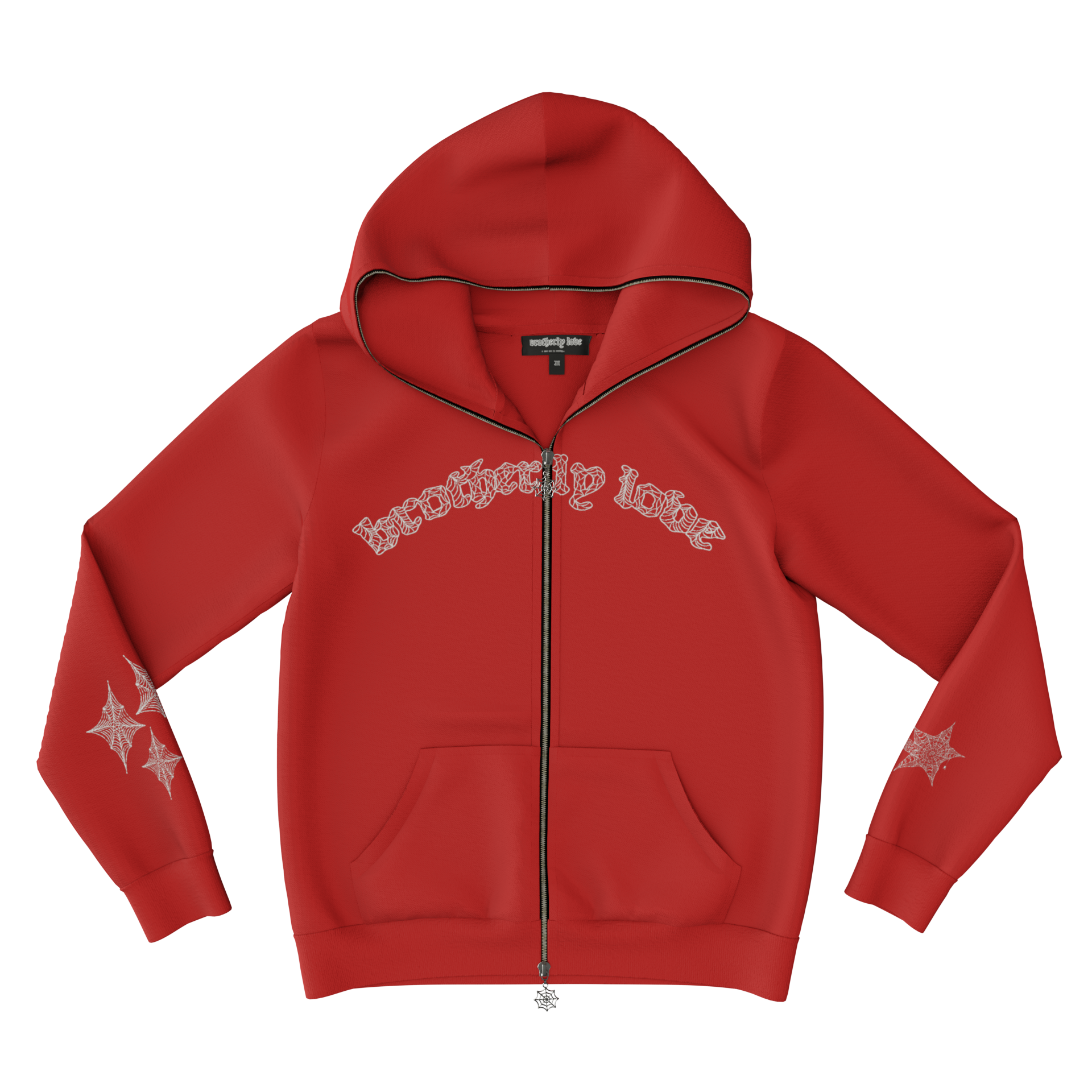 Webstar Full Zip Hoodie - Red/White
