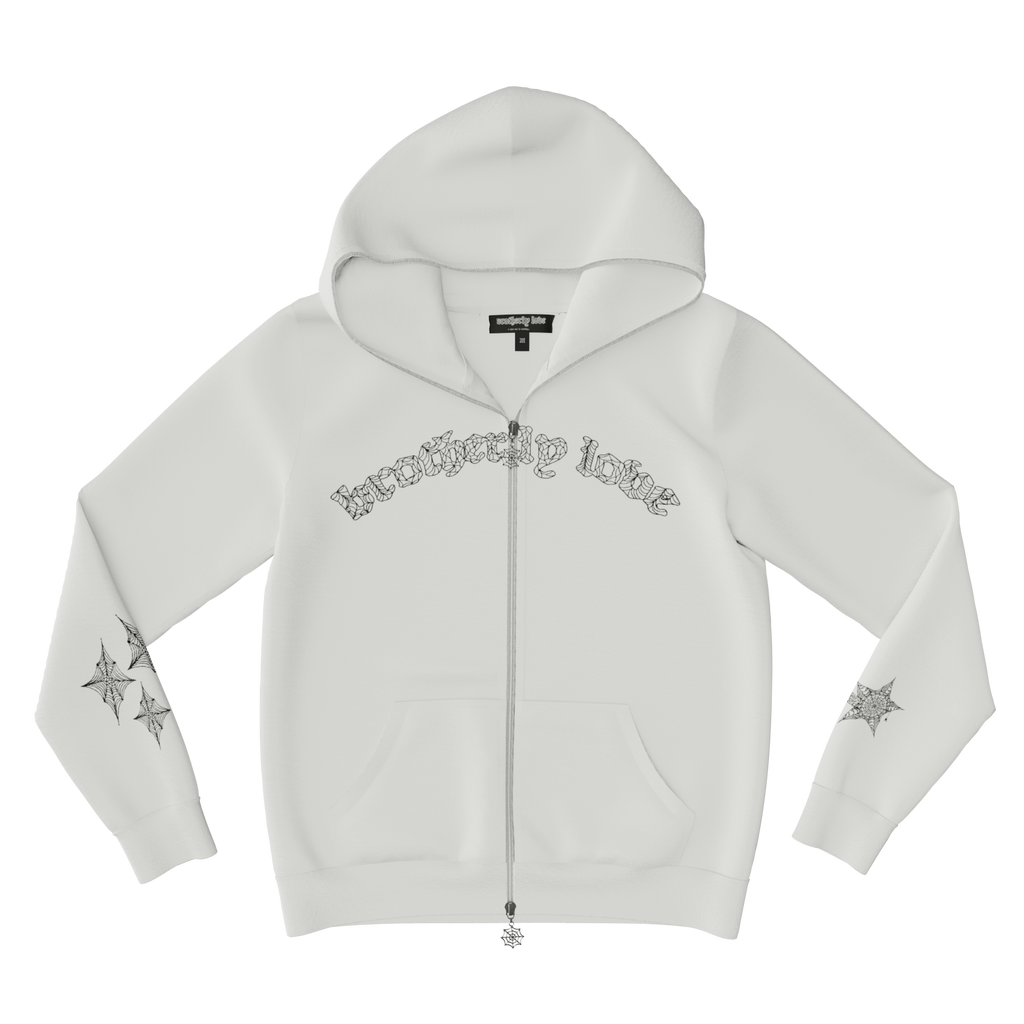 Webstar Full Zip Hoodie - White/Black